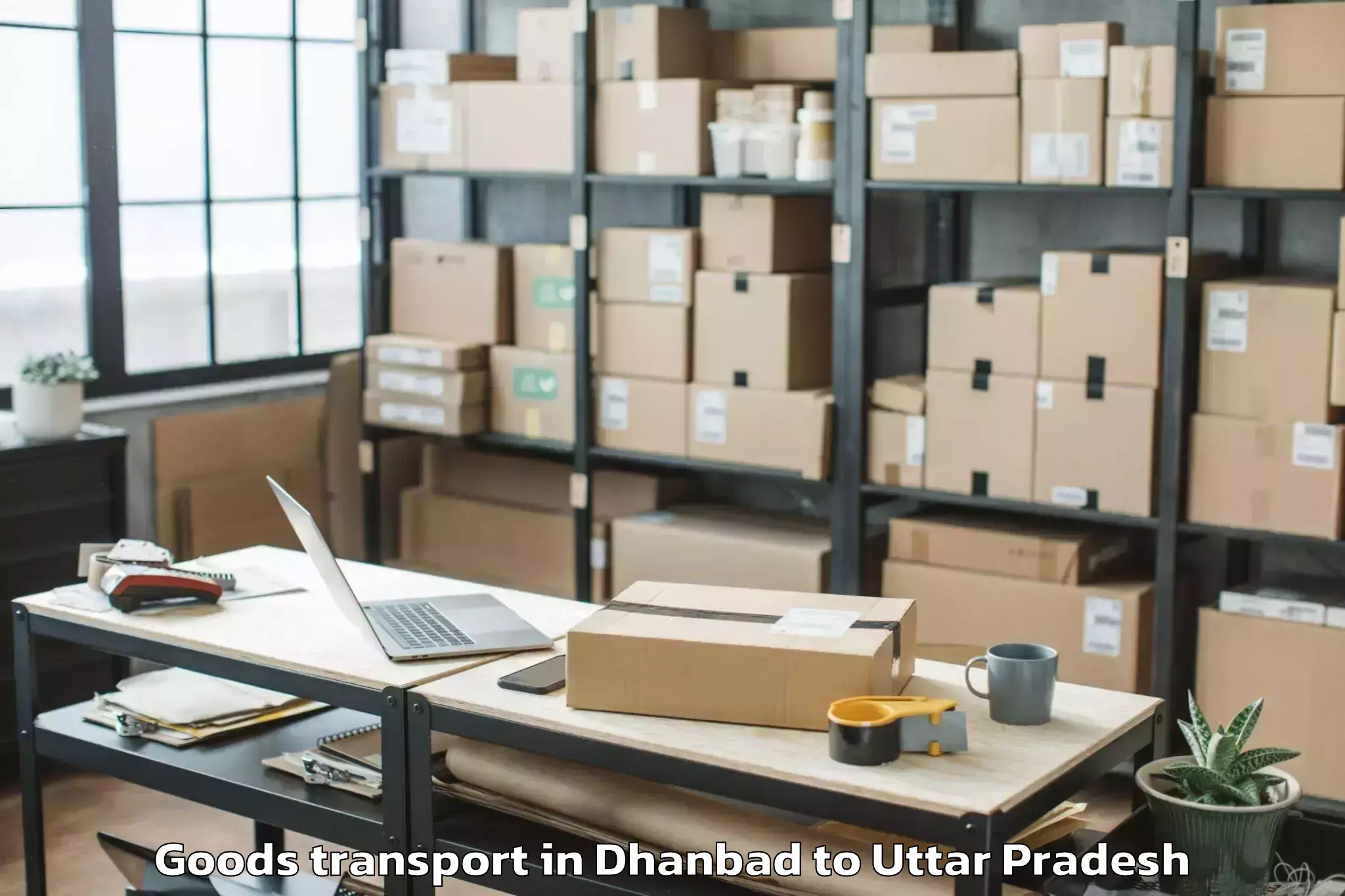 Professional Dhanbad to Khairabad Goods Transport